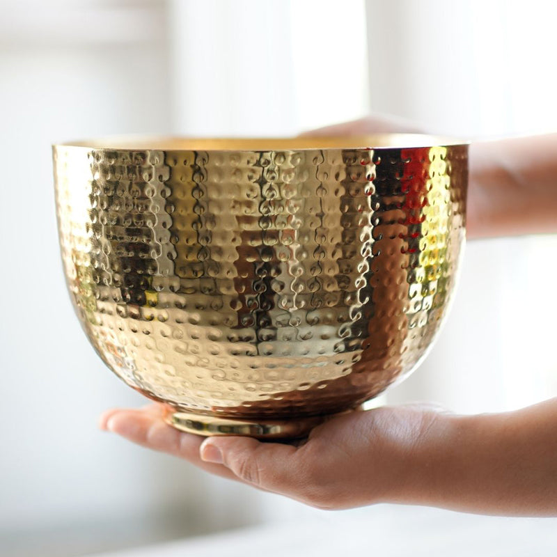 Buy Finasa Metal Hammered Planter - Gold Pots & Planters from Vaaree