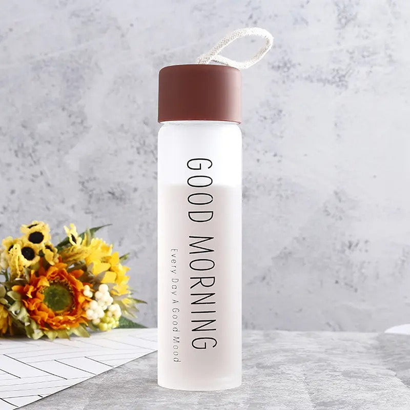 Bottle - Happy Morning 330 ML Water Bottle (Brown/White/ Black) - Set Of Three