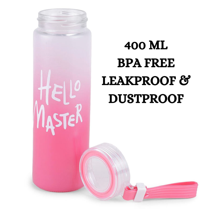 Bottle - Hello Master 400 ML Water Bottle (Green/Pink/White) - Set Of Three