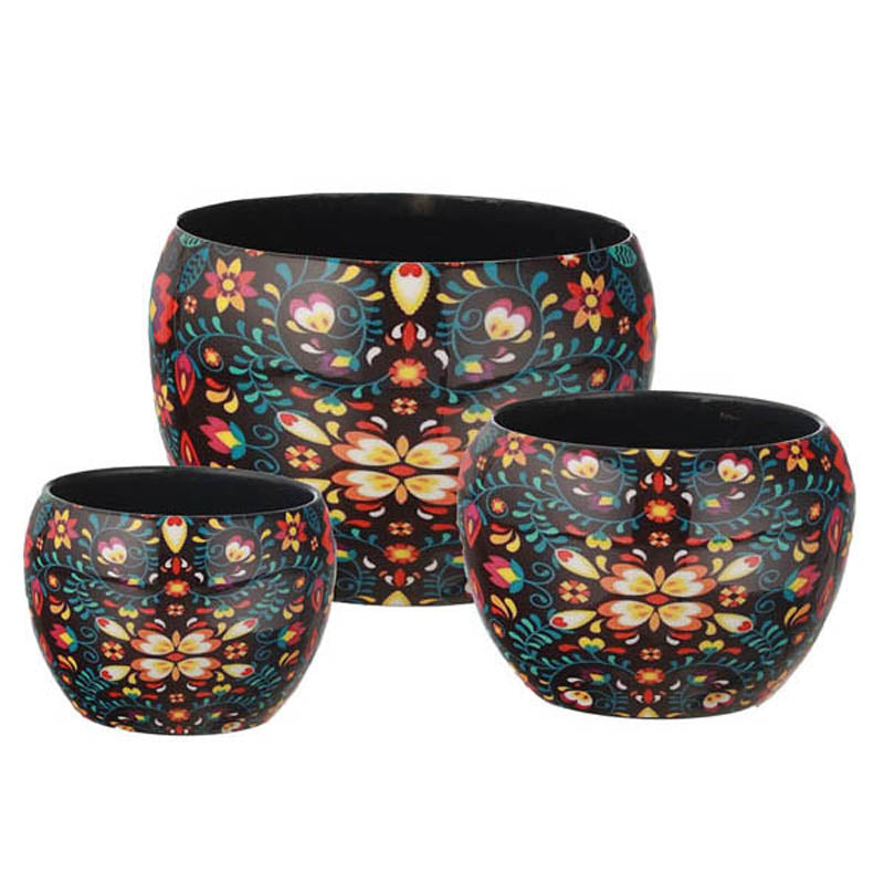 Buy Amidona Ethnic Handcrafted Planter - Set Of Three Pots & Planters from Vaaree