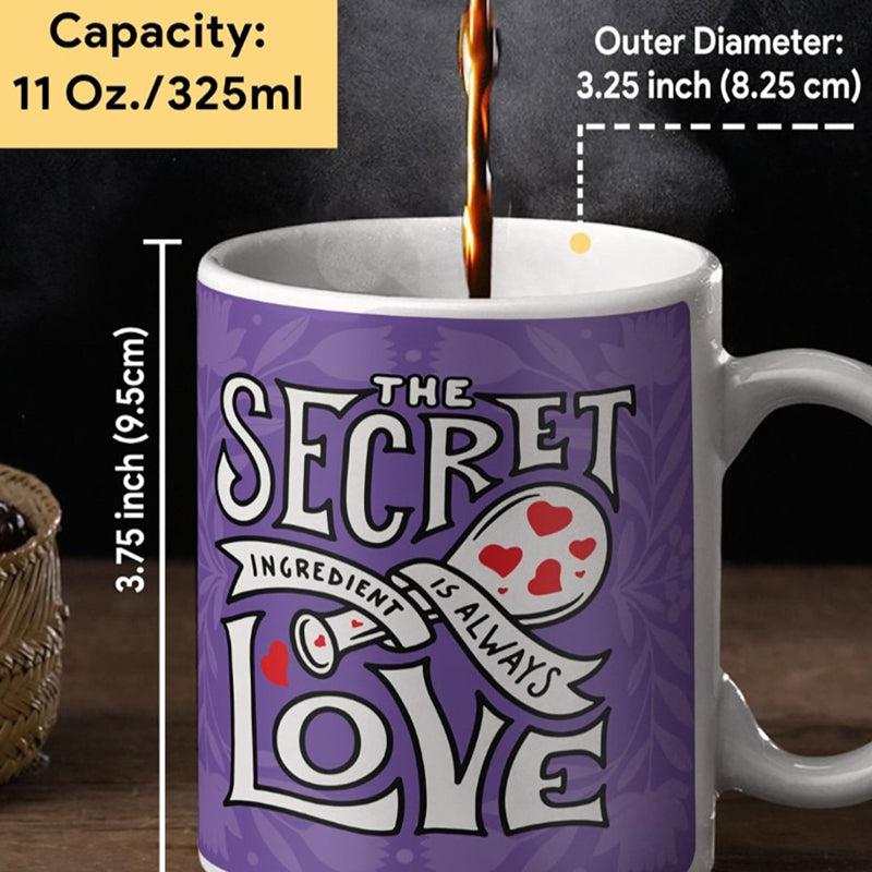 Buy The Secret Ingredient Purple Cushion Cover & Mug (300 ML) - Two Piece Set Gift Box from Vaaree