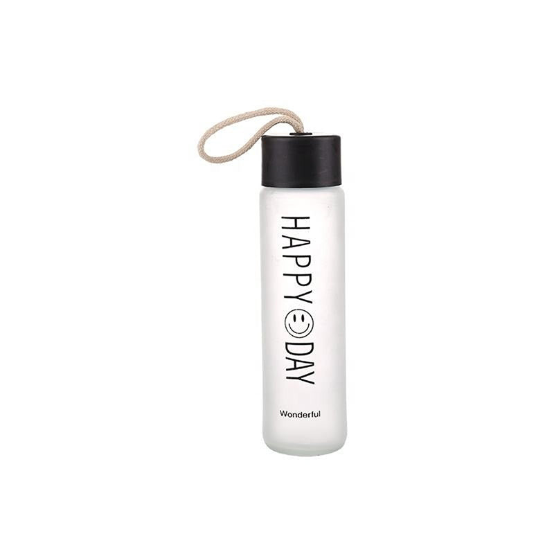 Bottle - Happy Day 330 ML Water Bottle (Black/Brown/Maroon) - Set Of Three