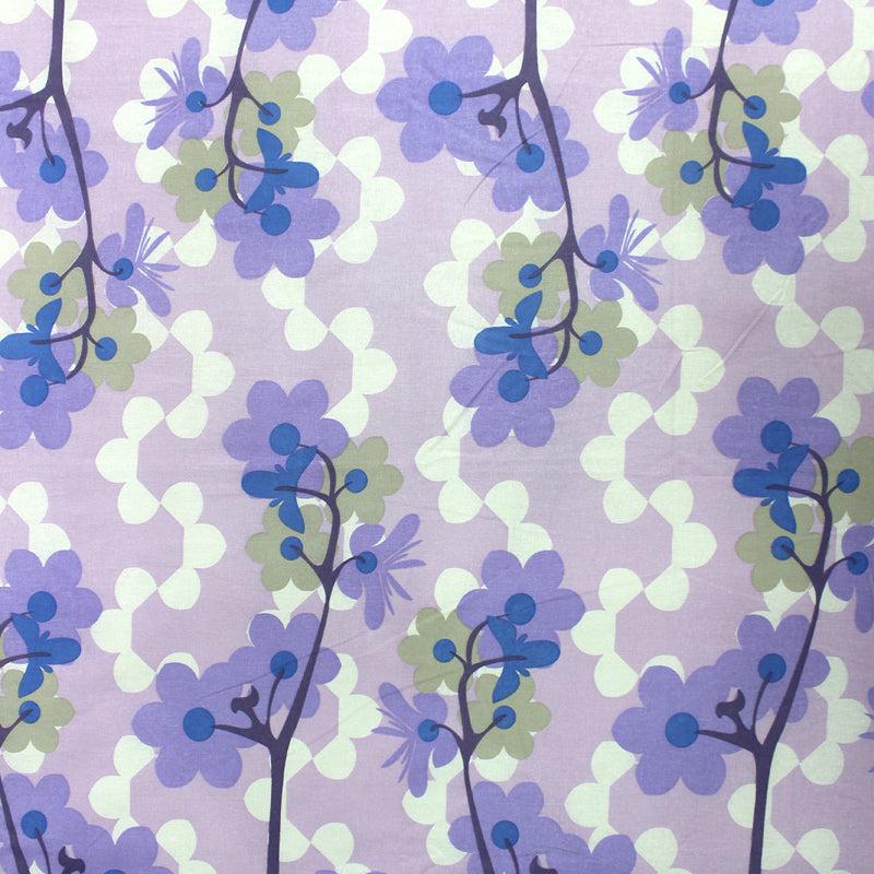 Bedsheets - Warhi Floral Bedsheet - Purple