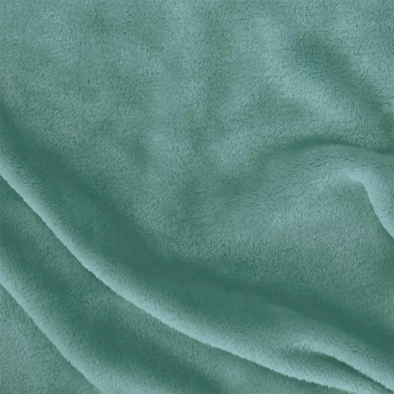 Buy Sarva Solid Knitted Cotton Flannel Blanket (Sea Green) - 190 GSM Blankets from Vaaree