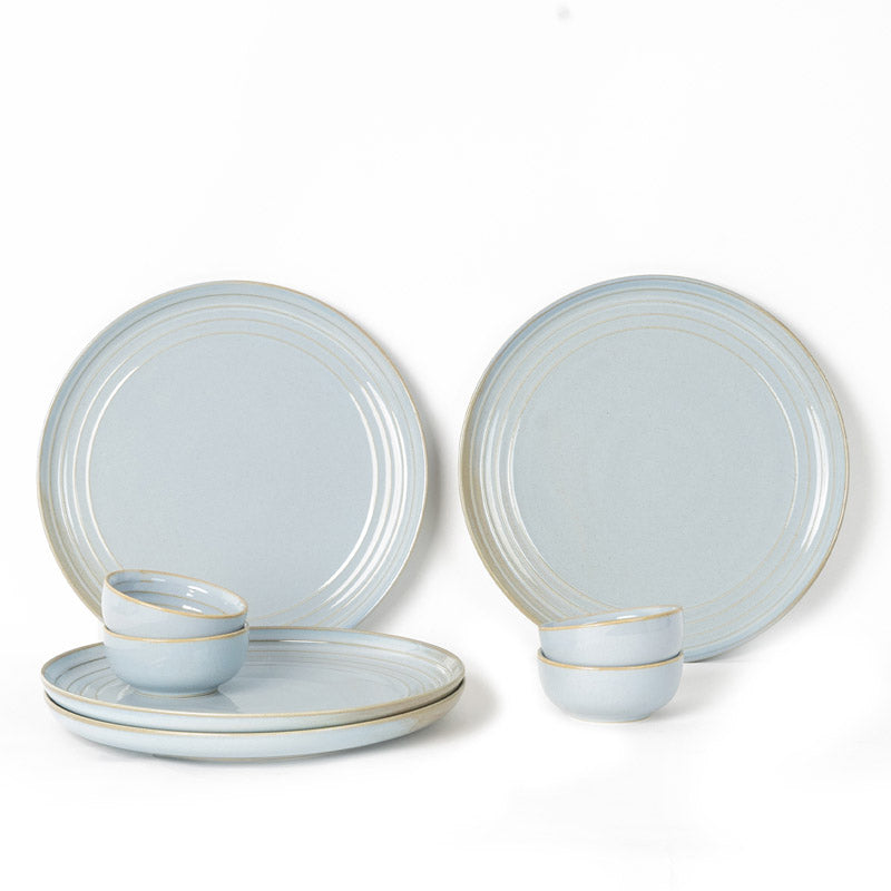 Buy Estia Dinner Set (Artic Blue) - Eight Piece Set Dinner Set from Vaaree