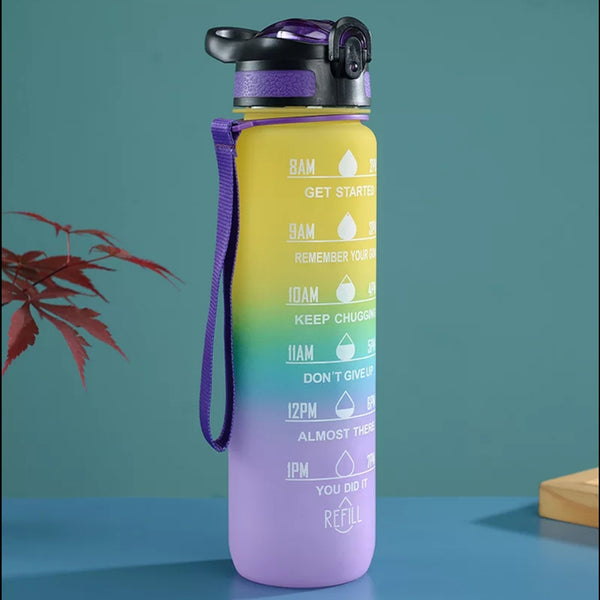 Bottle - H20 Magic Ombre Water Bottle (1000 ML) - Purple & Yellow