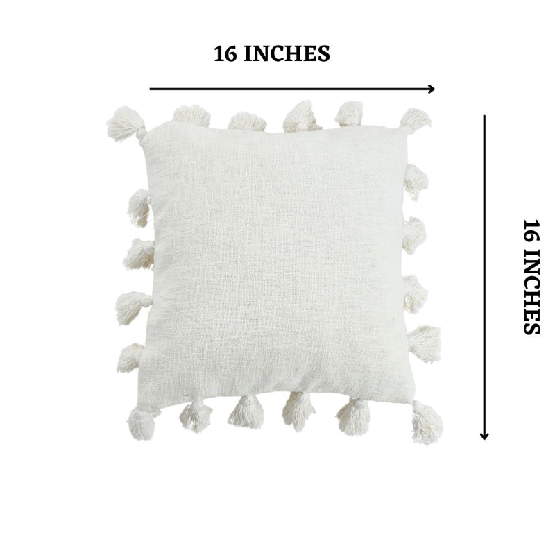 Buy Tassia Cushion Cover (White) - Set Of Two Cushion Cover Sets from Vaaree