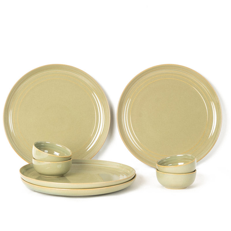 Buy Estia Dinner Set (Olive Green) - Eight Piece Set Dinner Set from Vaaree