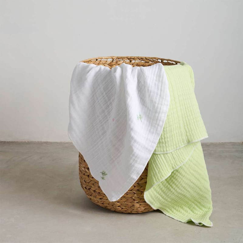 Bath Towels - Little Maive Baby Bath Towel (Green) - Set Of Two