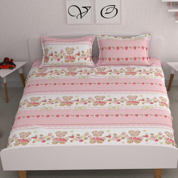 Buy Teddy Love Printed Bedsheet Bedsheets from Vaaree