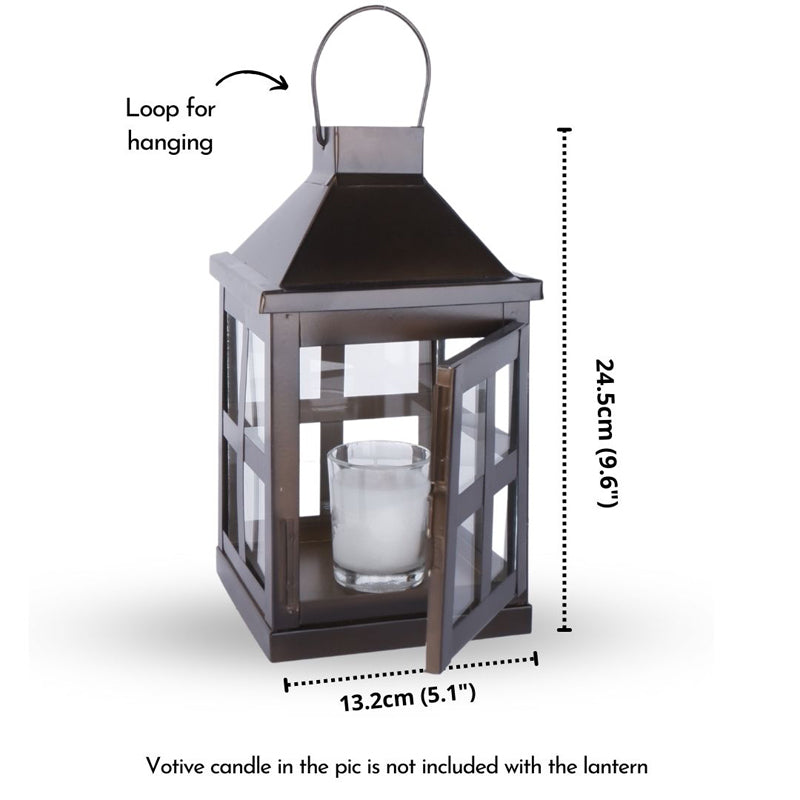 Buy Dukio Lantern Tealight Candle Holder - Brown Tea Light Candle Holders from Vaaree