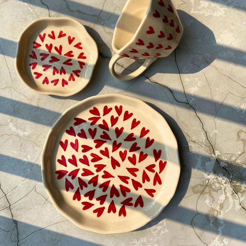 Buy Amour Heart Dinner Set - Three Piece Set Dinner Set from Vaaree