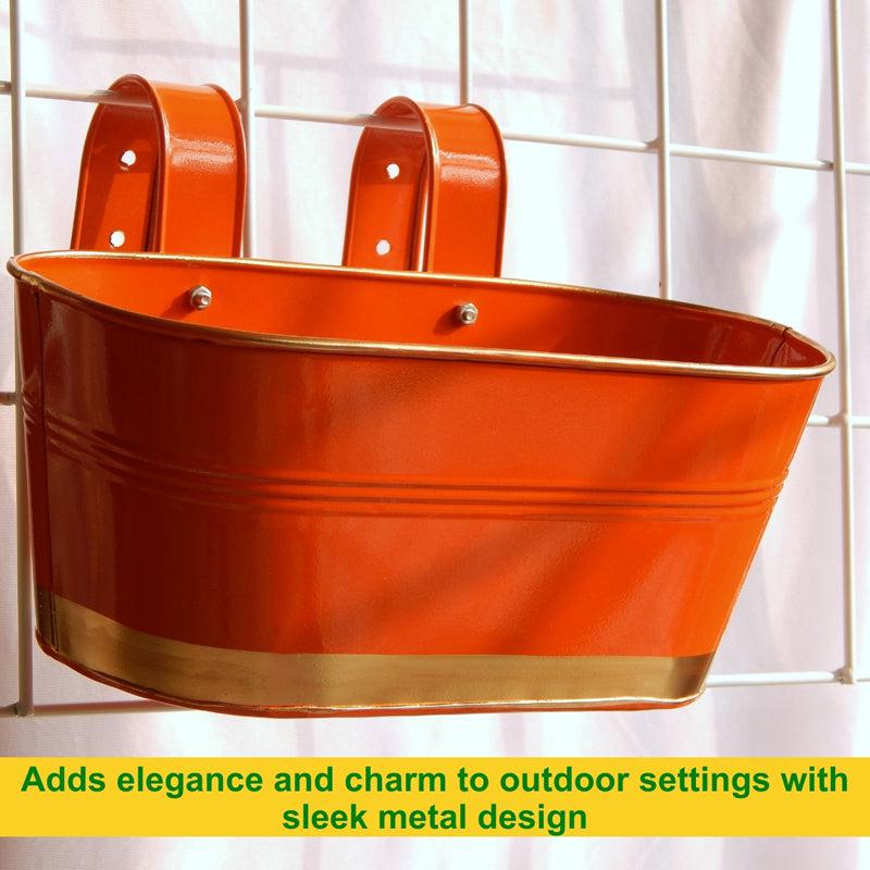 Buy Norva Hanging Planter (Orange) - Set Of Six Pots & Planters from Vaaree