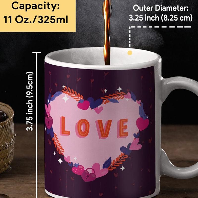 Buy Heart Ballon Cushion Cover & Mug (300 ML) - Two Piece Set Gift Box from Vaaree