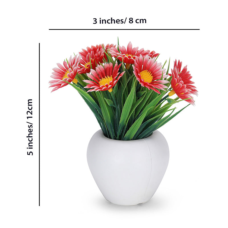 Buy Faux Daisy Dove Plant With Pot - Set Of Three Artificial Plants from Vaaree