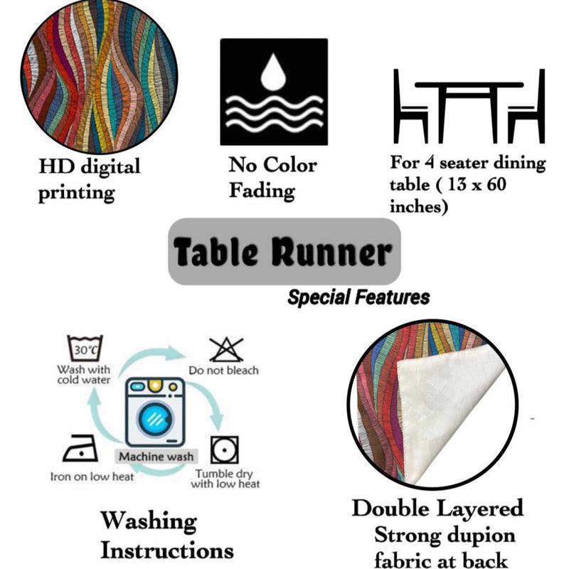 Buy Chroma Sea Table Runner Table Runner from Vaaree