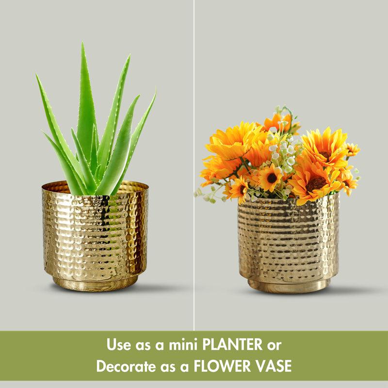 Buy Nisya Hammered Planter - Set Of Two Pots & Planters from Vaaree