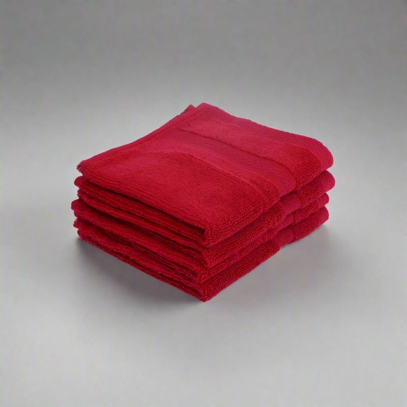 Buy Miorah Face Towel (Red) - Set Of Four Hand & Face Towels from Vaaree