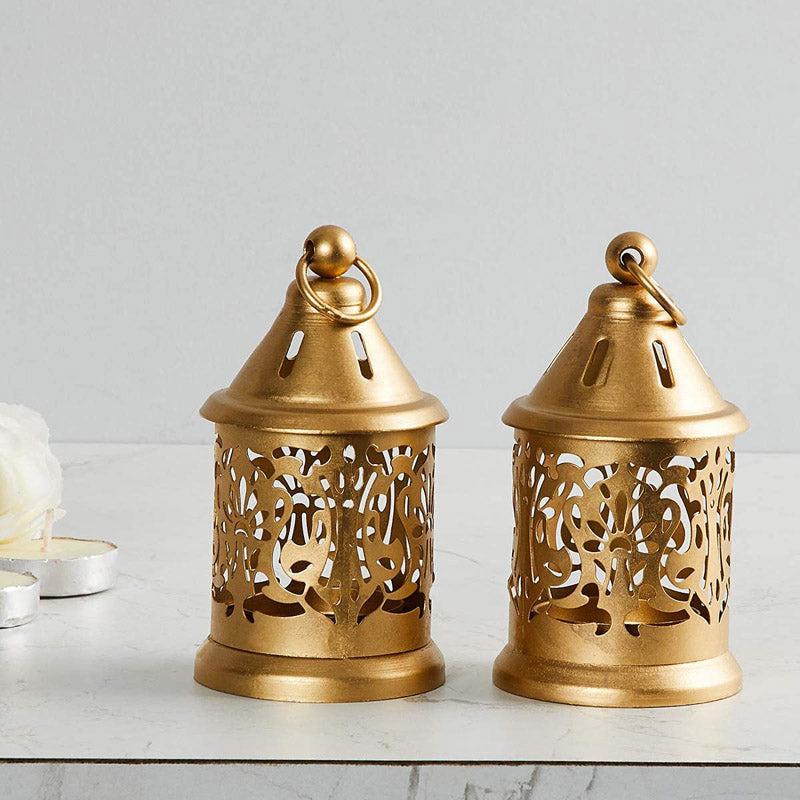 Buy Mandir Lantern Tealight Candle Holder - Set Of Two Candle Holders from Vaaree