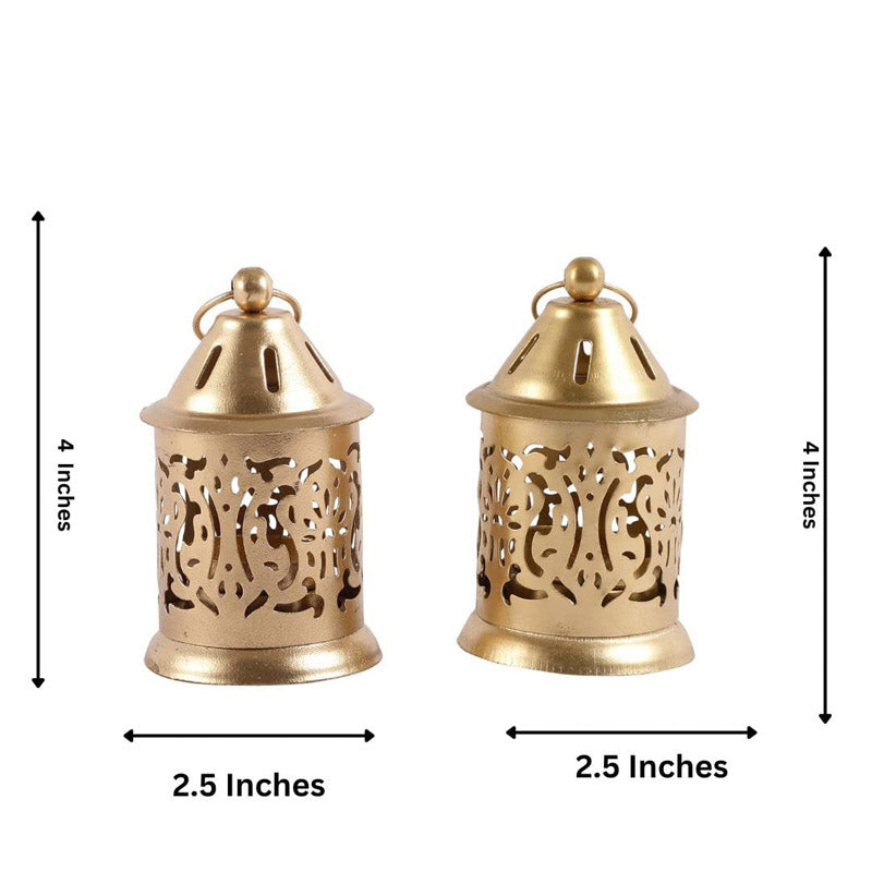 Buy Mandir Lantern Tealight Candle Holder - Set Of Four Candle Holders from Vaaree