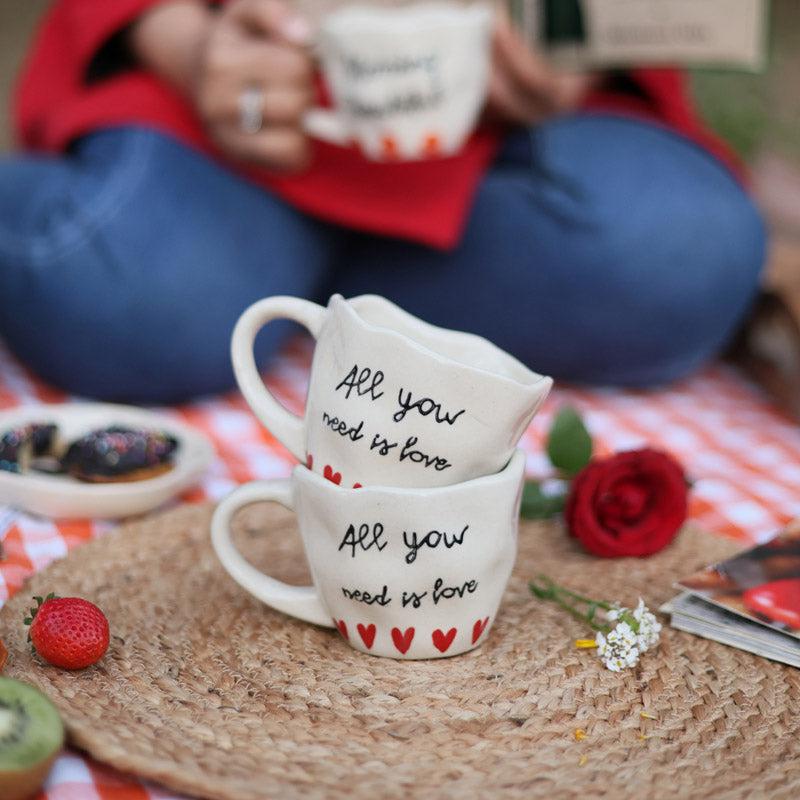 Buy All Love Cup & Coaster - Two Piece Set Mug & Tea Cup from Vaaree