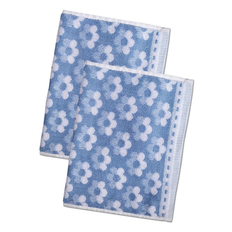 Buy Macca Hand Towel (Blue) - Set Of Two Hand & Face Towels from Vaaree