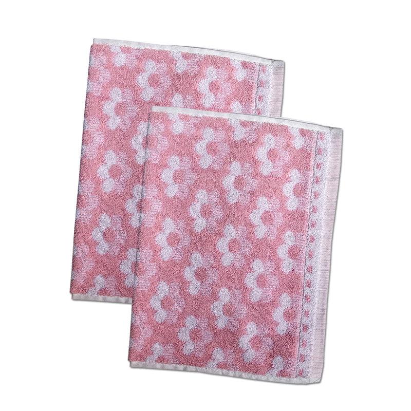 Buy Macca Hand Towel (Pink) - Set Of Two Hand & Face Towels from Vaaree