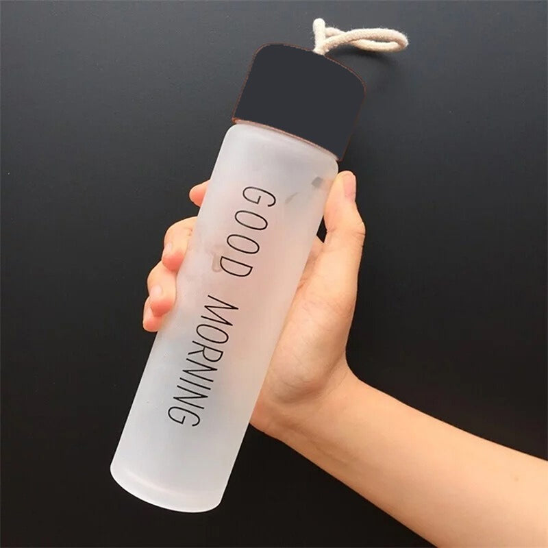 Bottle - Happy Morning Water Bottle (340 ML) - Black