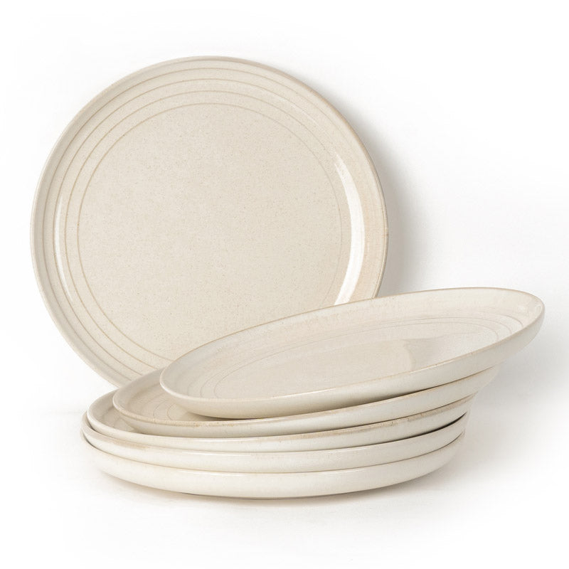 Buy Estia Dinner Plate (Spanish White) - Set Of Six Dinner Plate from Vaaree