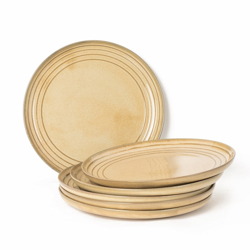 Buy Estia Dinner Plate (Tuscan Beige) - Set Of Six Dinner Plate from Vaaree