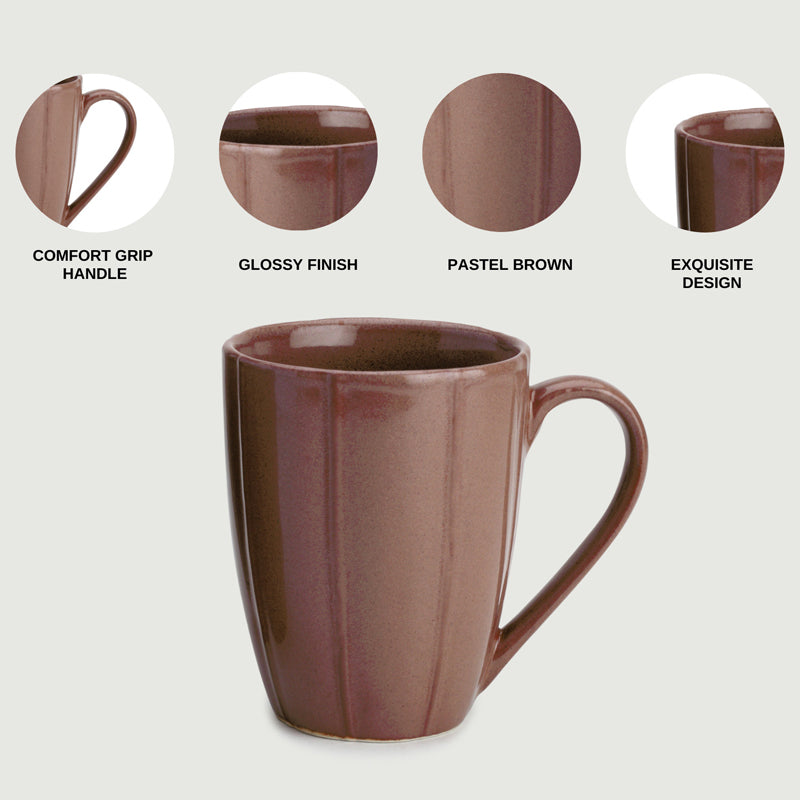 Buy Ciro Ceramic Mug (Pastel Brown) - 300 ML Mug & Tea Cup from Vaaree