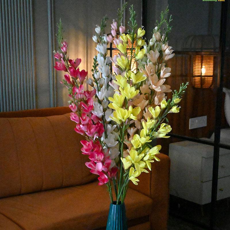 Buy Faux Everlasting Orchid Fower Stick - Multicolor Artificial Flowers from Vaaree