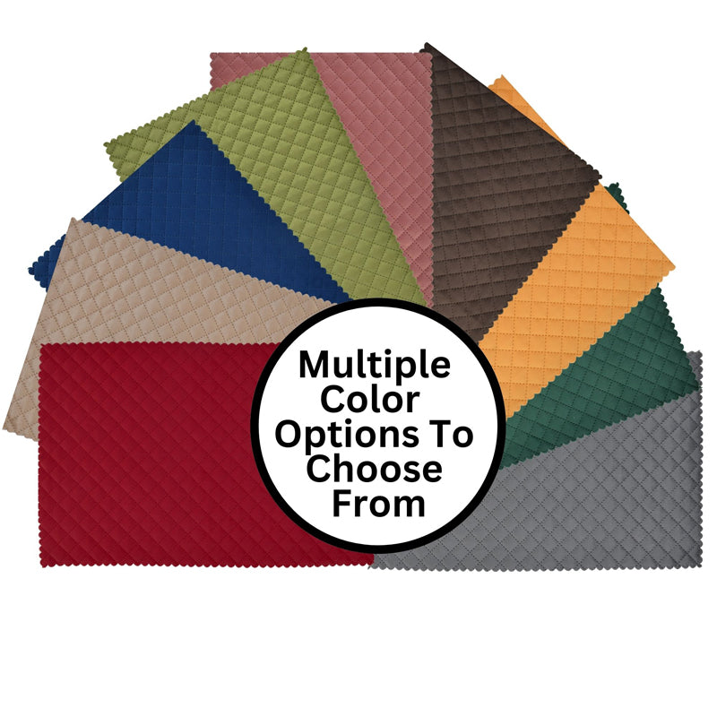 Table Mat - Osric Velvet Quilted Placemat (Brown) - Set Of Six