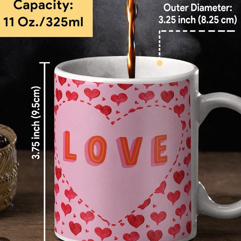 Buy Love Beauty Cushion Cover & Mug (300 ML) - Two Piece Set Gift Box from Vaaree