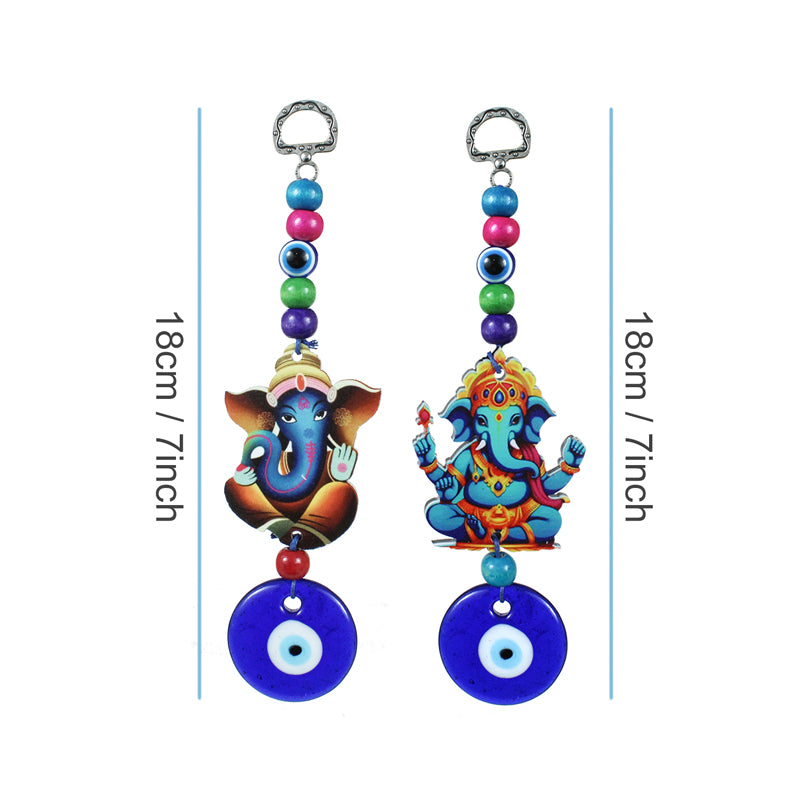 Buy Ganesha Gajendra Evil Eye Wall Hanging - Set Of Two Wall Accents from Vaaree