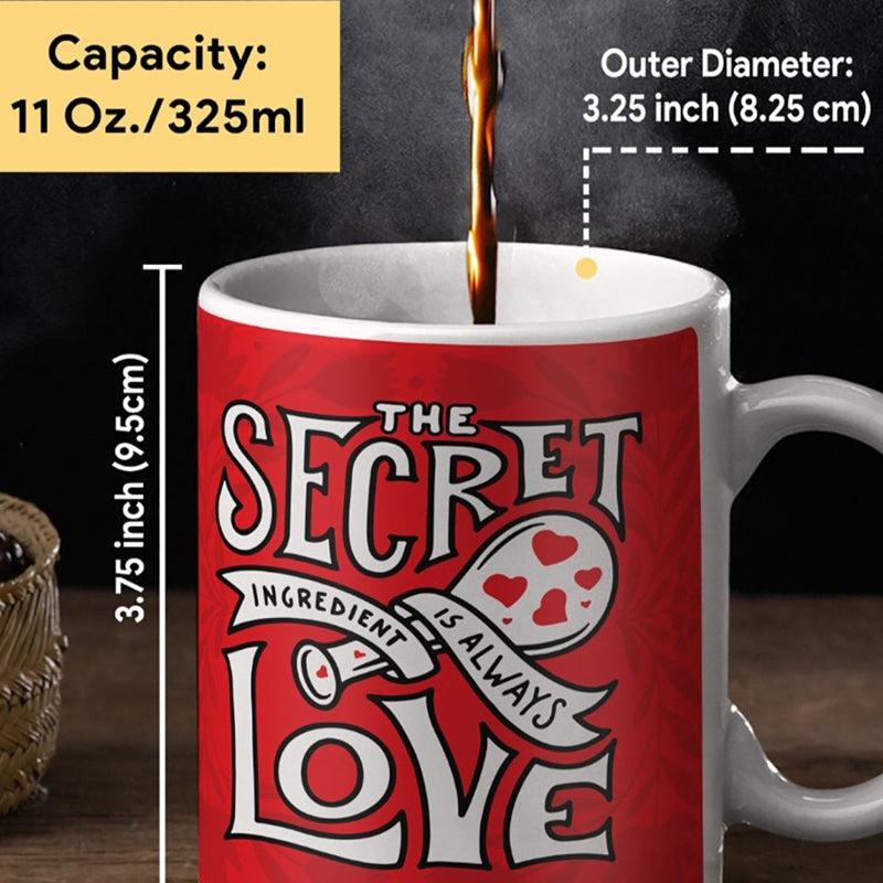 Buy The Secret Ingredient Red Cushion Cover & Mug (300 ML) - Two Piece Set Gift Box from Vaaree