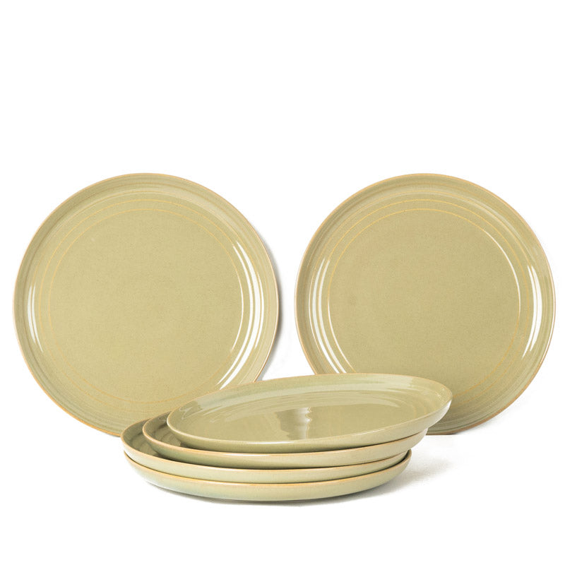 Buy Estia Dinner Plate (Olive Green) - Set Of Six Dinner Plate from Vaaree