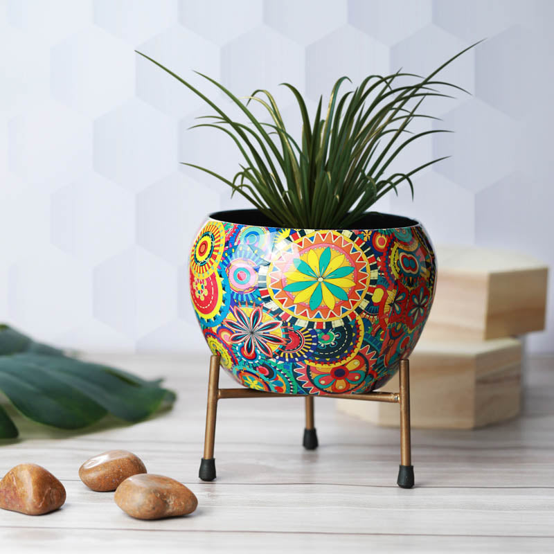 Buy Royale Ethnic Handcrafted Planter With Stand - Four Piece Set Pots & Planters from Vaaree