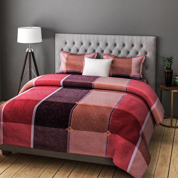 Vivid Blocks Printed Bedsheet