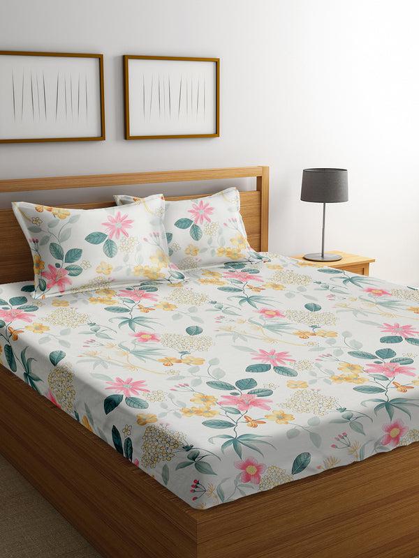 Buy Avena Floral Bedsheet Bedsheets from Vaaree