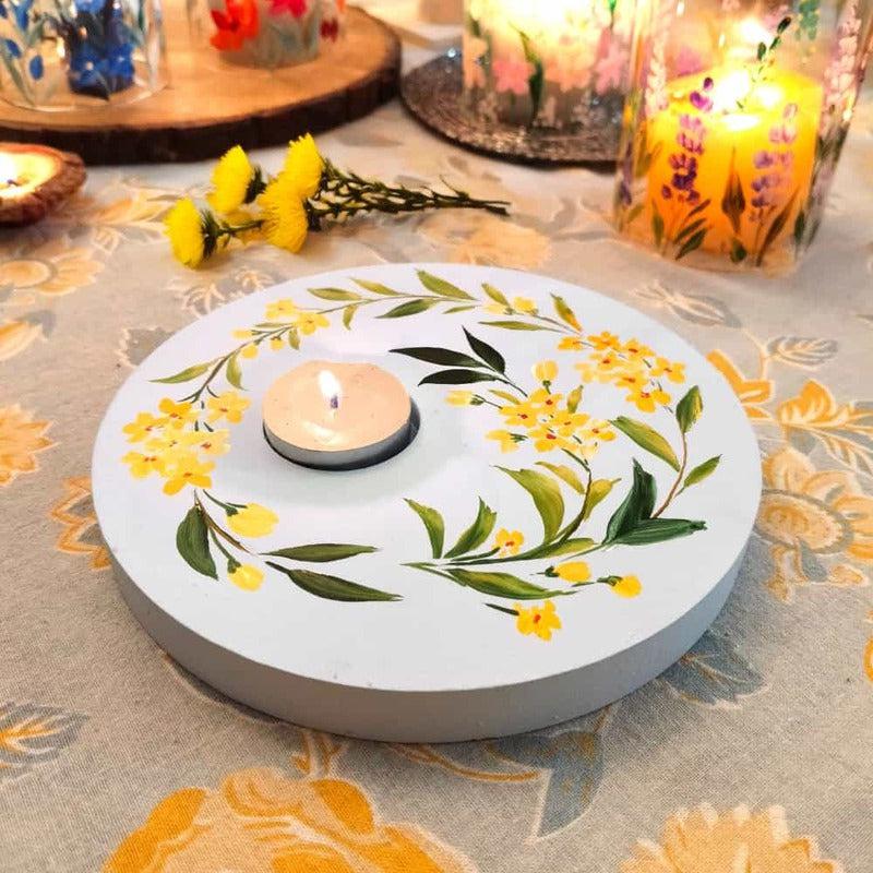 Buy Yellow Bliss Tealight Candle Holder Tea Light Candle Holders from Vaaree