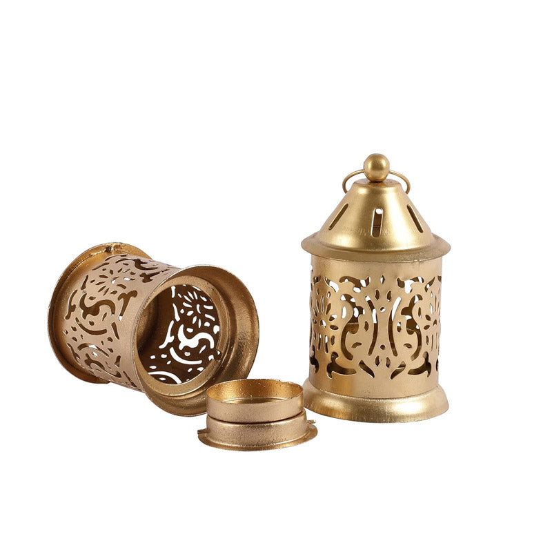 Buy Mandir Lantern Tealight Candle Holder - Set Of Four Candle Holders from Vaaree