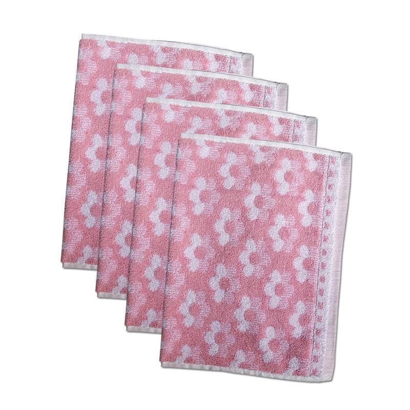 Buy Macca Hand Towel (Pink) - Set Of Four Hand & Face Towels from Vaaree