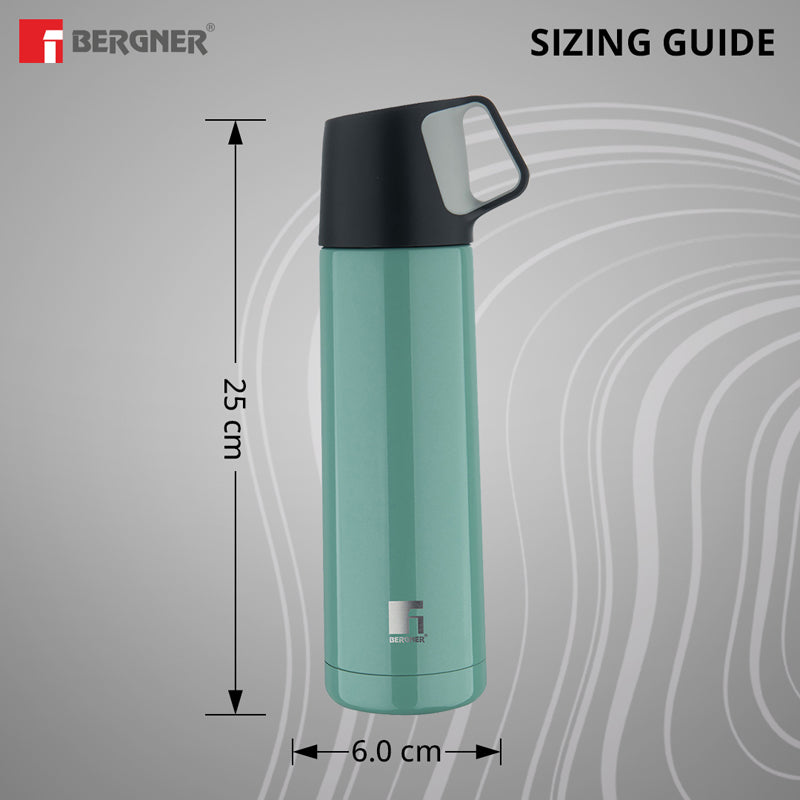 Flask - Bergner Walking Thermosteel Hot and Cold Flask (Green) - 500 ML