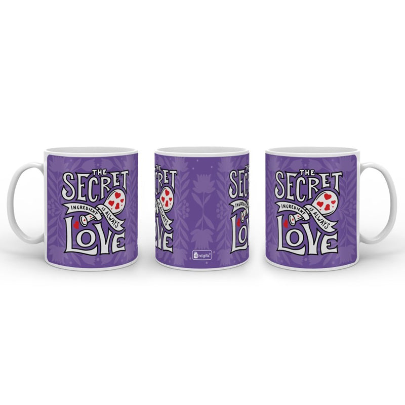 Buy The Secret Ingredient Purple Cushion Cover & Mug (300 ML) - Two Piece Set Gift Box from Vaaree