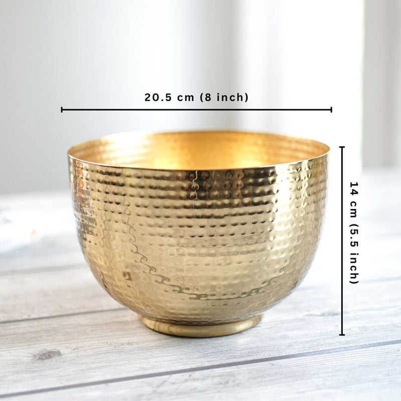 Buy Finasa Metal Hammered Planter - Gold Pots & Planters from Vaaree