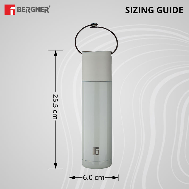 Flask - Bergner Walking Thermosteel Hot and Cold Flask (Grey) - 500 ML