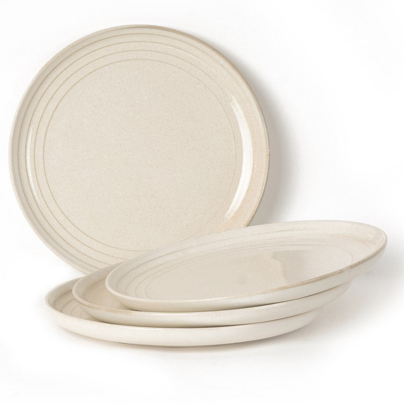 Buy Estia Dinner Plate (Spanish White) - Set Of Four Dinner Plate from Vaaree