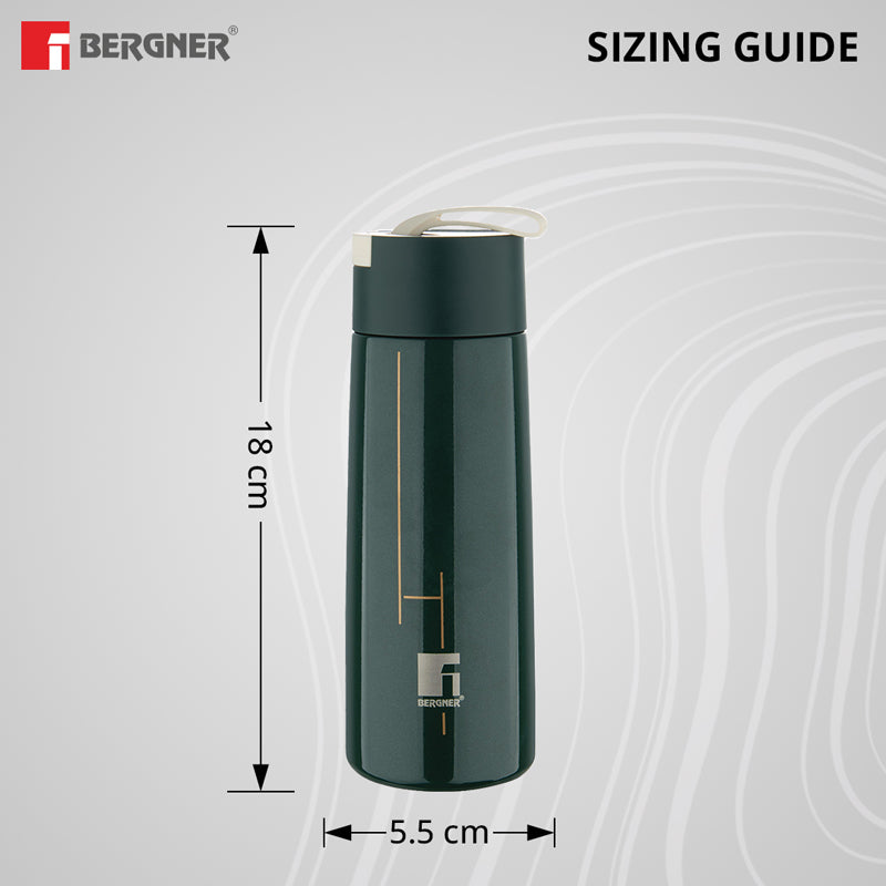 Buy Bergner Walking Thermosteel Hot and Cold Flask (Green) -350 ML Flask from Vaaree