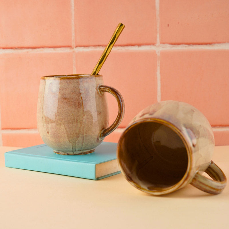 Buy Blaina Ceramic Cup (350 ML) - Beige Mug & Tea Cup from Vaaree